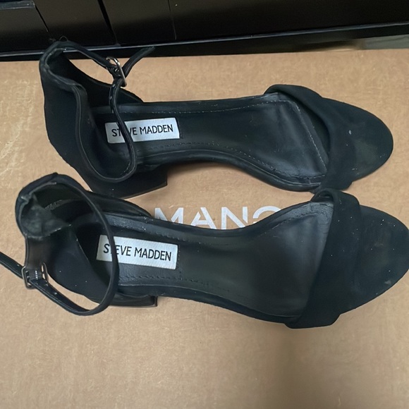 Like-New Steve Madden Leather Black Sandals-6.5 - Picture 3 of 4